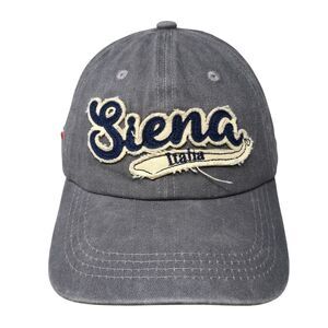 Siena Italia Slideback Hat Gray OS Adjustable Embroidered Patriotic Capello